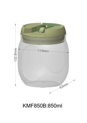 850ml Nahrung ODM pp. ordnen Plastikflaschen-einfachen Verschluss 1200ml