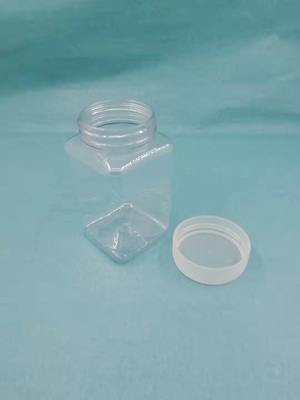 Glatte quadratische Plastikgläser mit der Deckel-staubdichten Kapazität 250ml